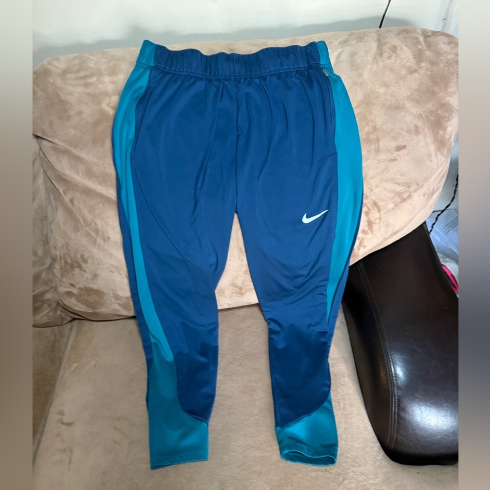 Nike Therma-Fit Women’s Size Medium' Blue Athletic Track Pants Activewear Medium - Picture 2 of 14